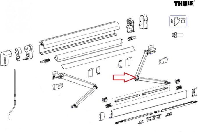 Thule Knikarm Compleet RH 5200 >3.00
