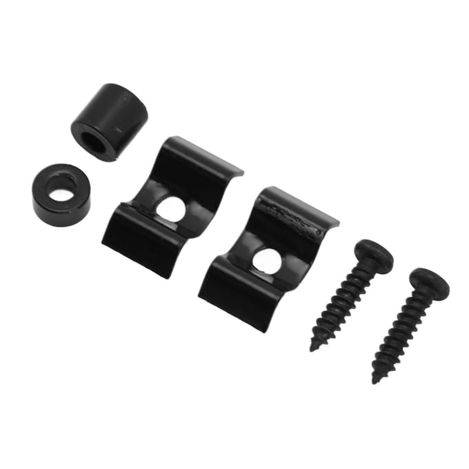 2 PIÈCES Guide-cordes de guitare Fer Compact Sans bavures Guide-cordes de guitare pour remplacement black