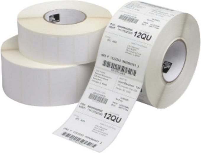 Zebra Z-Perform 1000T, Wit, Papier, Permanent, Rechthoek, 3,17 cm, 1,27 cm