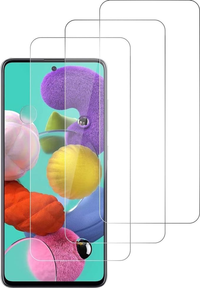 Screenprotector Glas - Tempered Glass Screen Protector Geschikt voor: Samsung Galaxy A71 - 3x