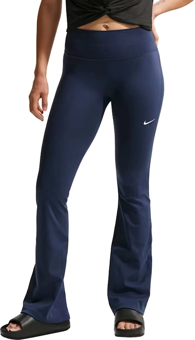 Nike one dri-fit flare tight in de kleur marine.
