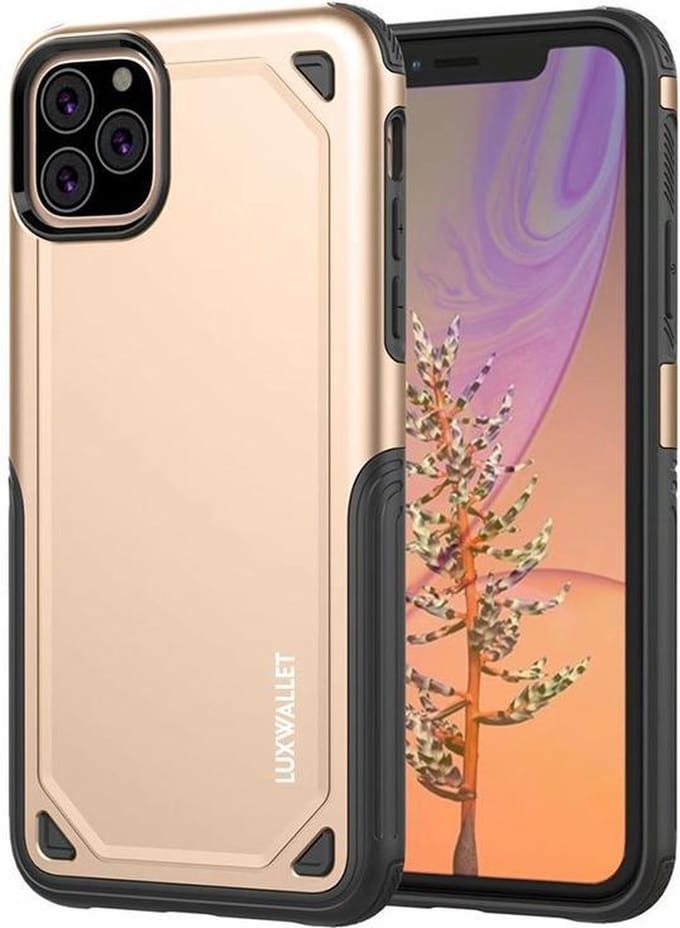 LUXWALLET® iPhone 11 PRO MAX Case - Desert Armor Drop Proof Hoes - Luxury Gold