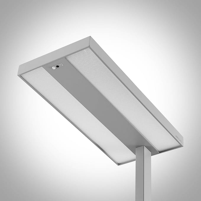 Arcchio LED vloerlamp Logan Pro, zilver, sensor, dimbaar