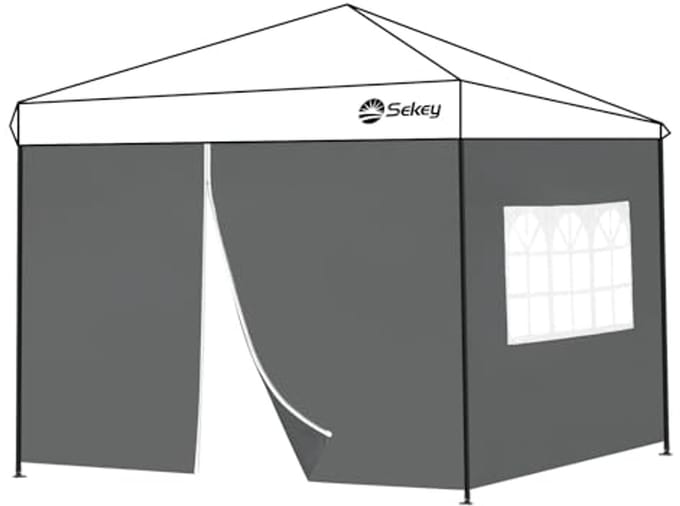 Zijpanelen voor vouwpaviljoen - 3x3 m - Met ritssluiting en waterdichte afwerking
