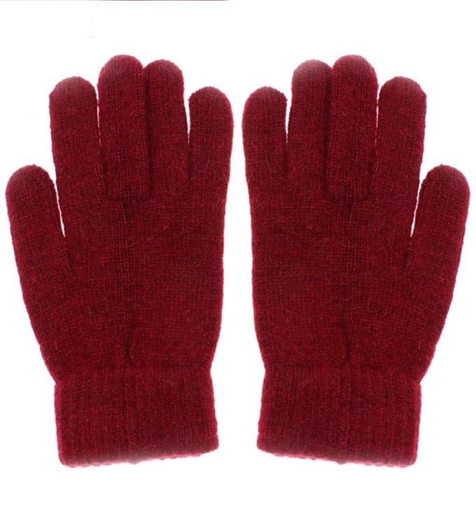 *** Handschoenen van extra zacht Wol - Classic - Rood - van Heble® ***