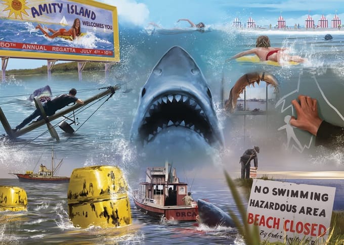 Ravensburger puzzel Jaws - legpuzzel 1000 stukjes film.