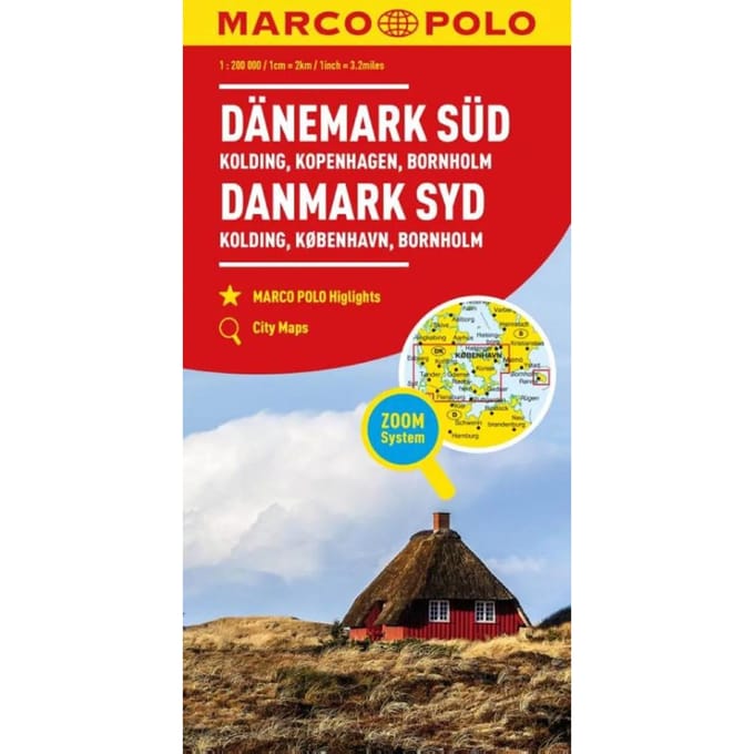 Marco Polo wegenkaart Denemarken zuid