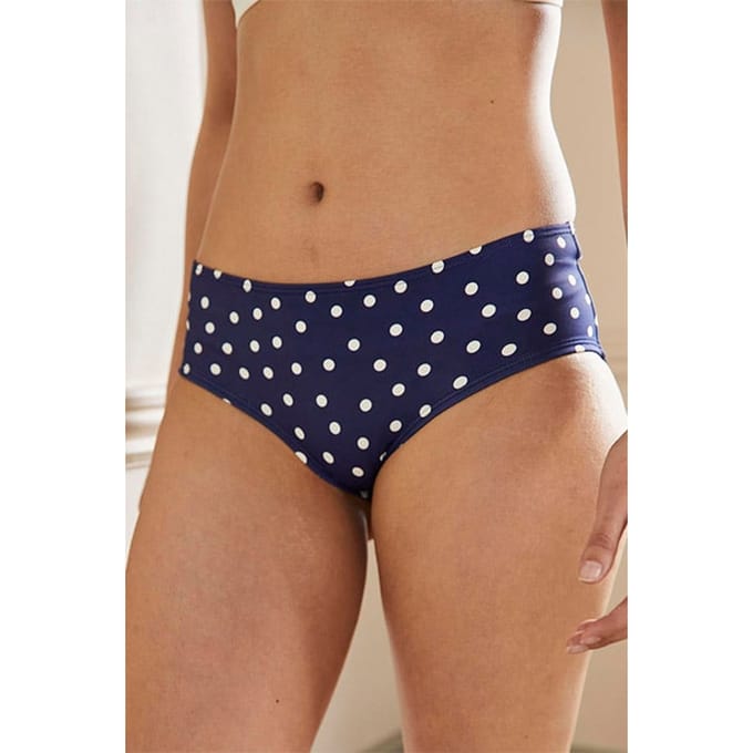 Boden Bikini Shorts Navy/ivory Spot Maat: 18 | Bikini's Outlet | Dames | Blauw