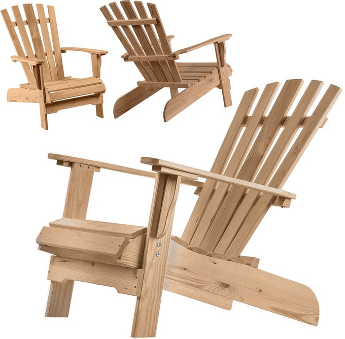 KADAX Houten strandstoel gouden eik K12306