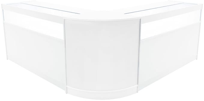 Iris led-winkeltoonbankset - wit - 2xb1500+cm60 - met led-verlichting