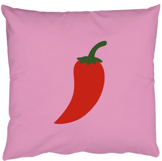 Sierkussens - Kussentjes Woonkamer - 45x45 cm - Peper - Rood - Illustratie