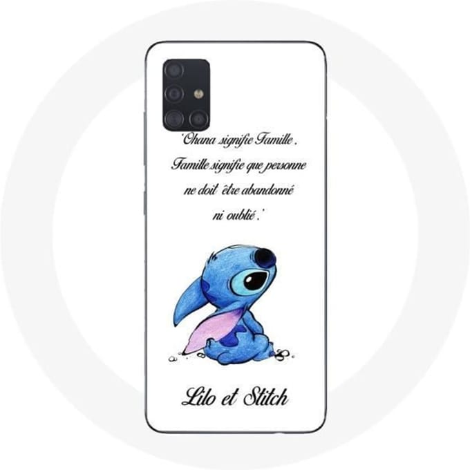 Coque - Maniacase - Samsung Galaxy A51 - Lilo et Stitch - Souple - Blanc blanc