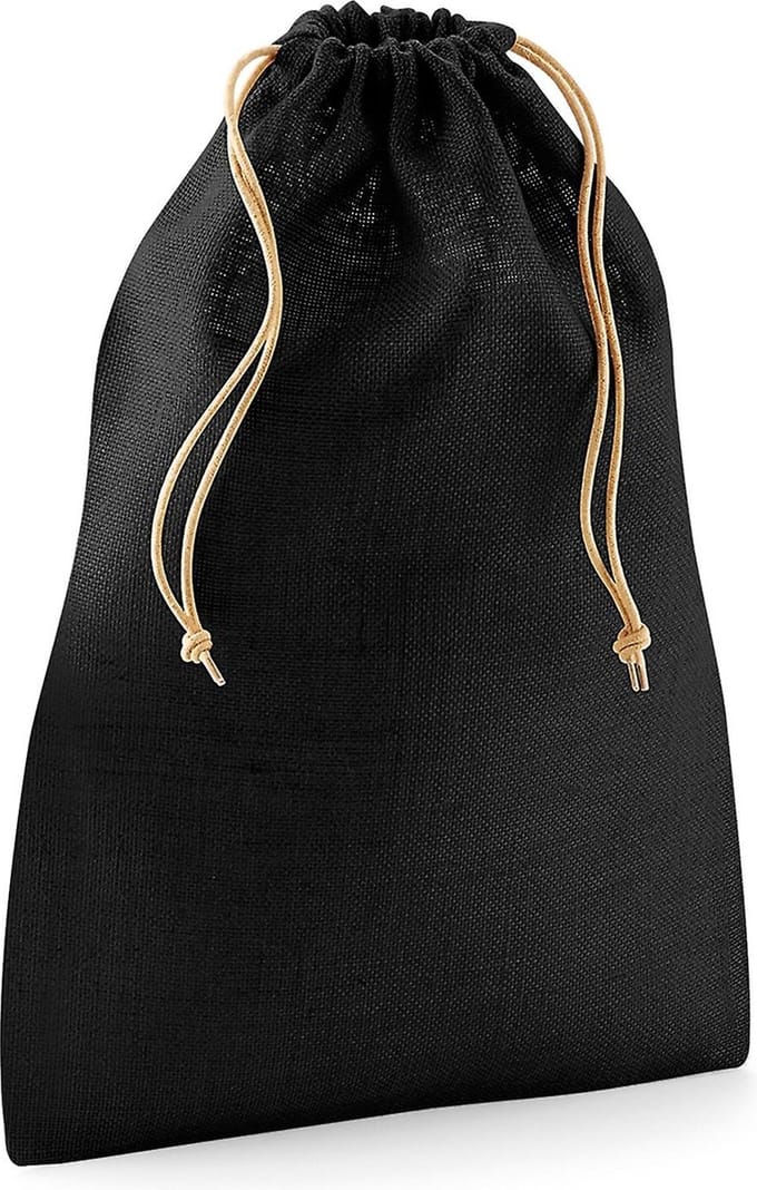 Zwarte jute zak *maat XL