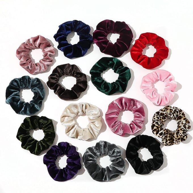 10 STUKS Haarelastiekjes Eenvoudige Mode Snoepkleur Velours Elastische Scrunchies Haarelastiek Cadeaus voor black