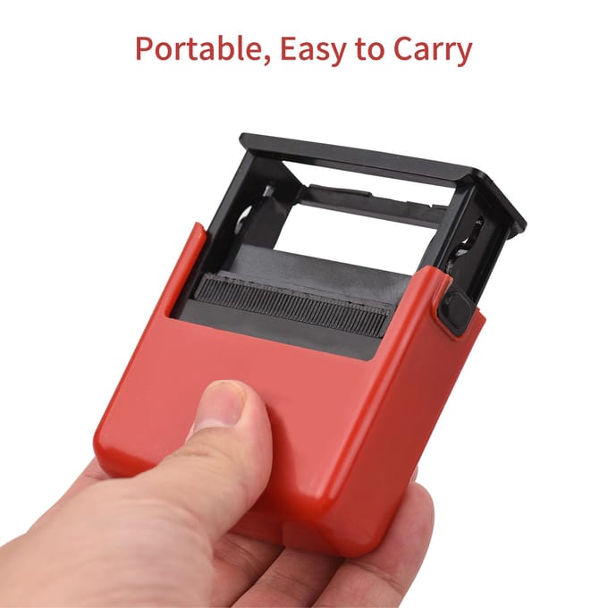 Draagbare Handheld Codeermachine Handmatige Datumstempelprinter Inkt Datumdruk voor Voedsel Plastic Zak Character Height 4mm black