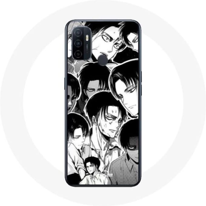 Oppo A53 Case-aanval op Titan Manga Levi Ackerman
