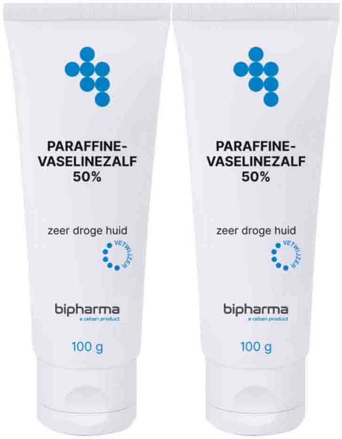 Bipharma Paraffine Vaselinezalf 50% - 2 x 100 gr - Voordeelverpakking