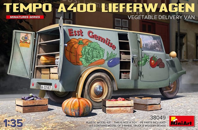 MiniArt Modelbouwpakket Militaire voertuigen - 38049 Temp A400 Lieferwagen - Vegetable Delivery Van Plastic - 1:35 - Modelbouw