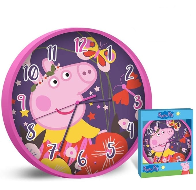 Nickelodeon Wandklok Peppa Pig Meisjes 25 Cm Roze/paars