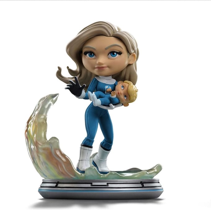 Iron Studios Fantastic Four Mini Co. PVC Figure Invisible Woman and Franklin 15 cm Mini-Figuur