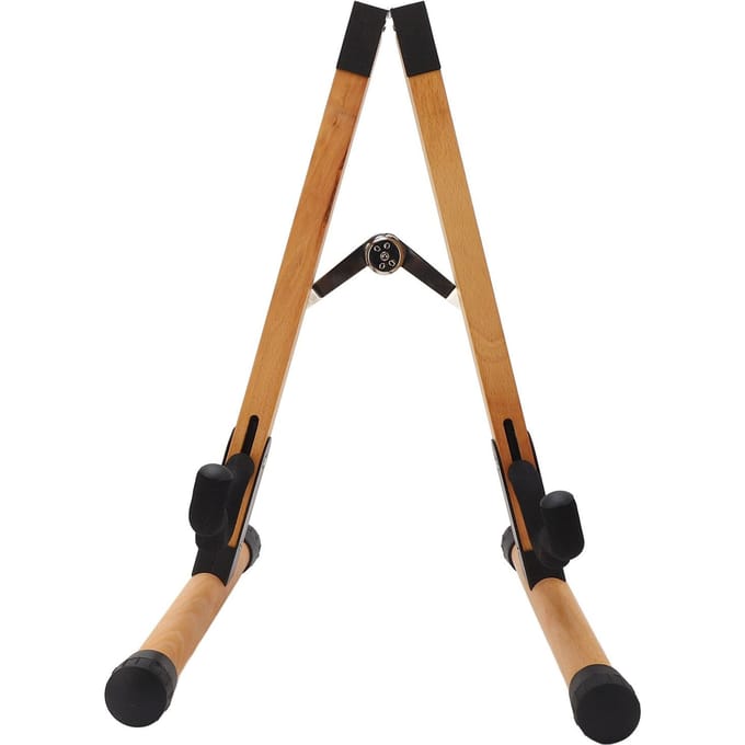 Gitaarstandaard A-frame Opvouwbaar IJzer Draagbaar Ukulele Instrumentenstandaard voor Opslag Display brown