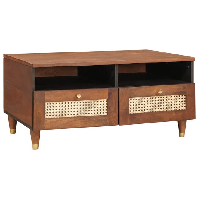 vidaXL - Salontafel - 80 - x - 54 - x - 40 - cm - Massief - Mango - Hout