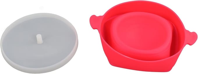 Magnetron Popcornkom - Snack Kom - Snel Snacks Maken - Opvouwbaar en Hittebestendig - 26 cm - Rood
