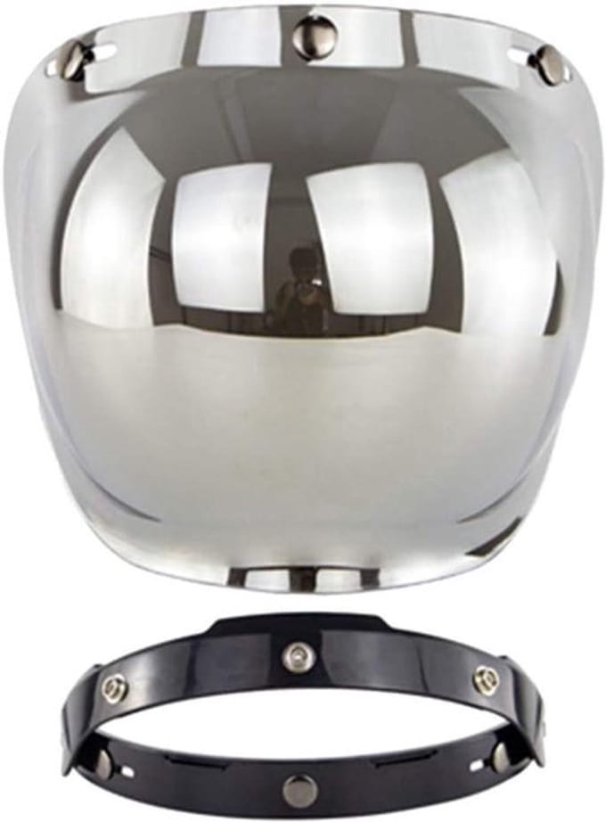 Universeel Motorhelm Vizier Bubble Shield voor Open Helmen Inclusief Beugel