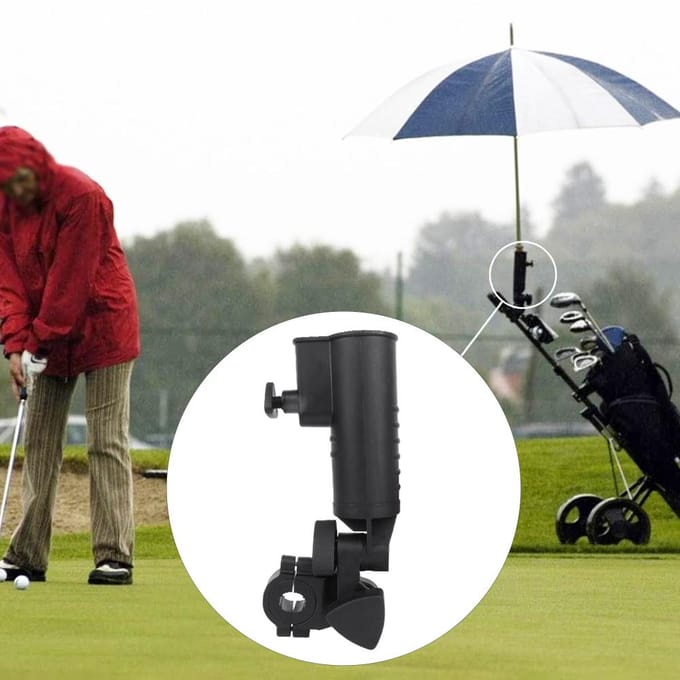 Golfaccessoire Oefenmateriaal Golf Duwkar Parapluhouder Standaard black