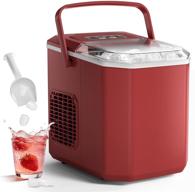 IJsblokjesmachine - Ijsmaker - Dranken Koelen - Snel en Draagbaar - 12 kg per dag - Zwart