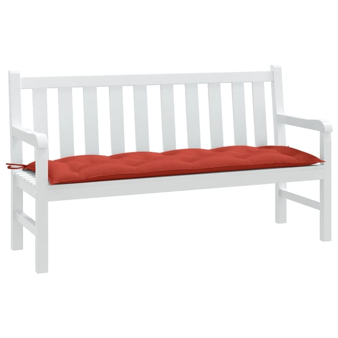 vidaXL - Tuinbankkussen - 150x50x7 - cm - stof - gemêleerd - rood