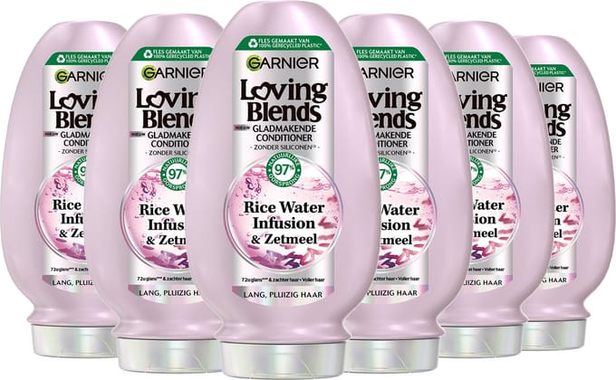 Garnier Loving Blends Rice Water Conditioner - 6x 250 ml