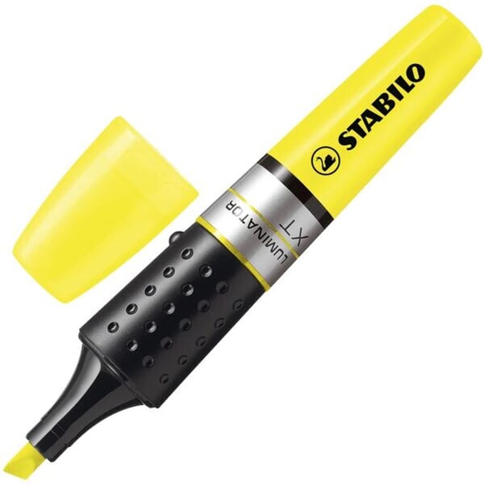 STABILO LUMINATOR - Markeerstift - Extra Grote Inkttank - Geel - per stuk