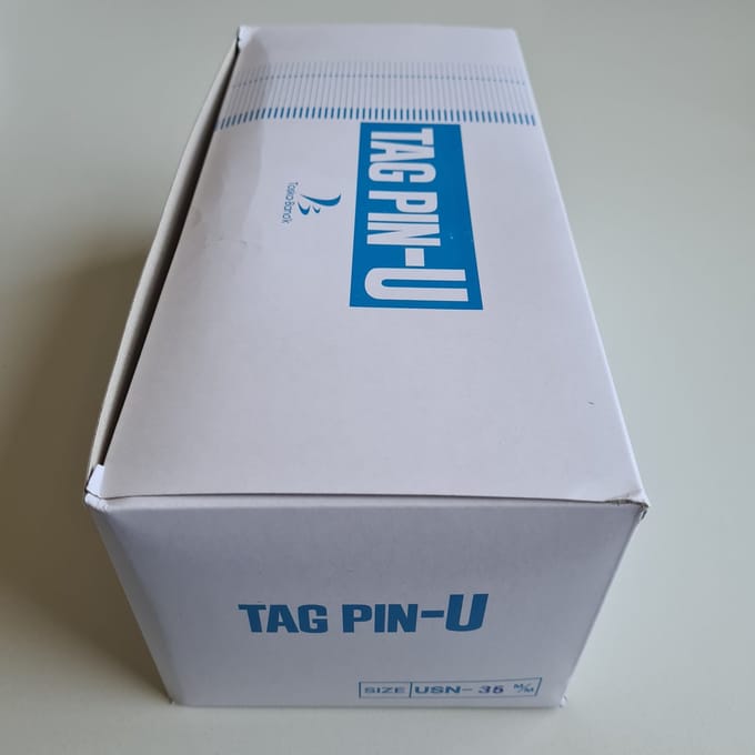 Banok textielpins/riddersporen 35mm standaard nylon - per doosje van 10.000 stuks - USN 35