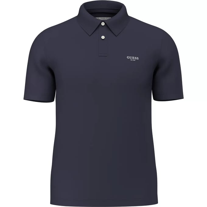 Guess Essential Korte Mouw Poloshirt Blauw L Man