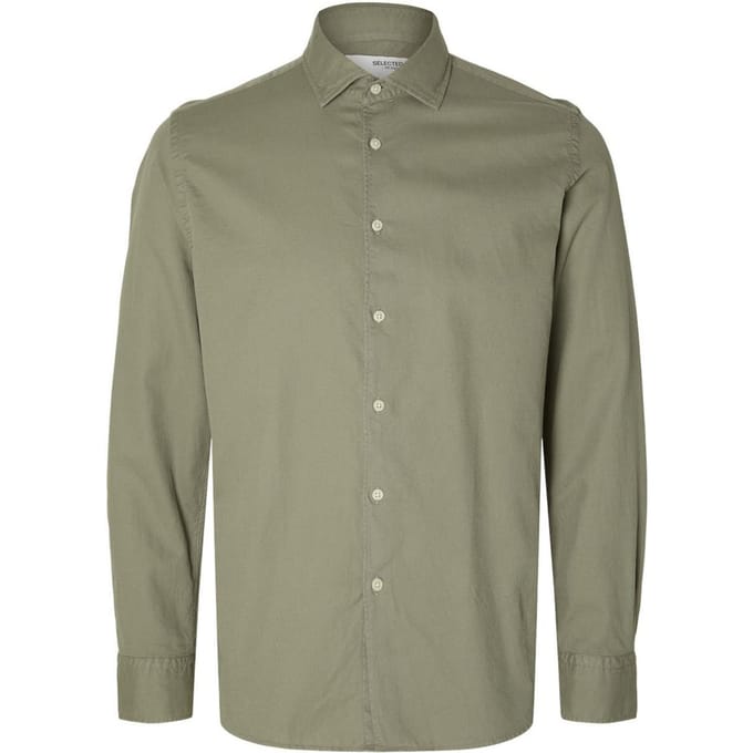 Selected - Heren Overhemden Regbond Regular Fit Overhemd Vetiver - Groen - Maat S