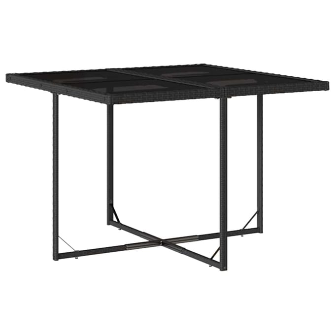 vidaXL - 9-delige - Tuinset - poly - rattan - zwart