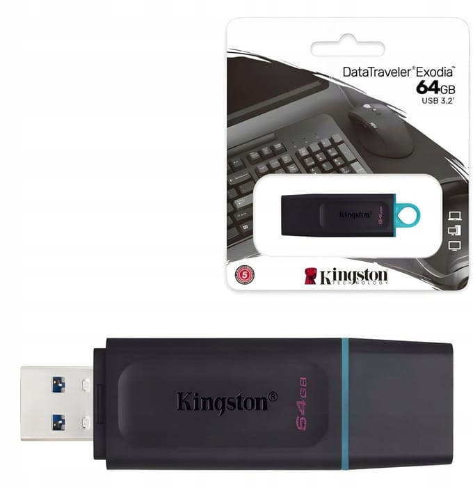 Kingston DT Traveler Exodia - Usb-stick - 64GB - USB 3.2 - Zwart