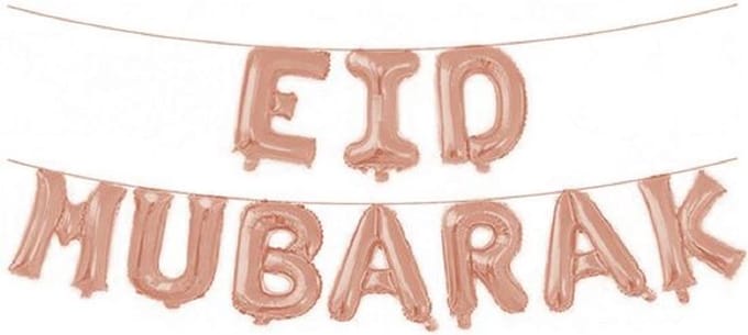 Eid Mubarak - Folieballonnen Rose Goud