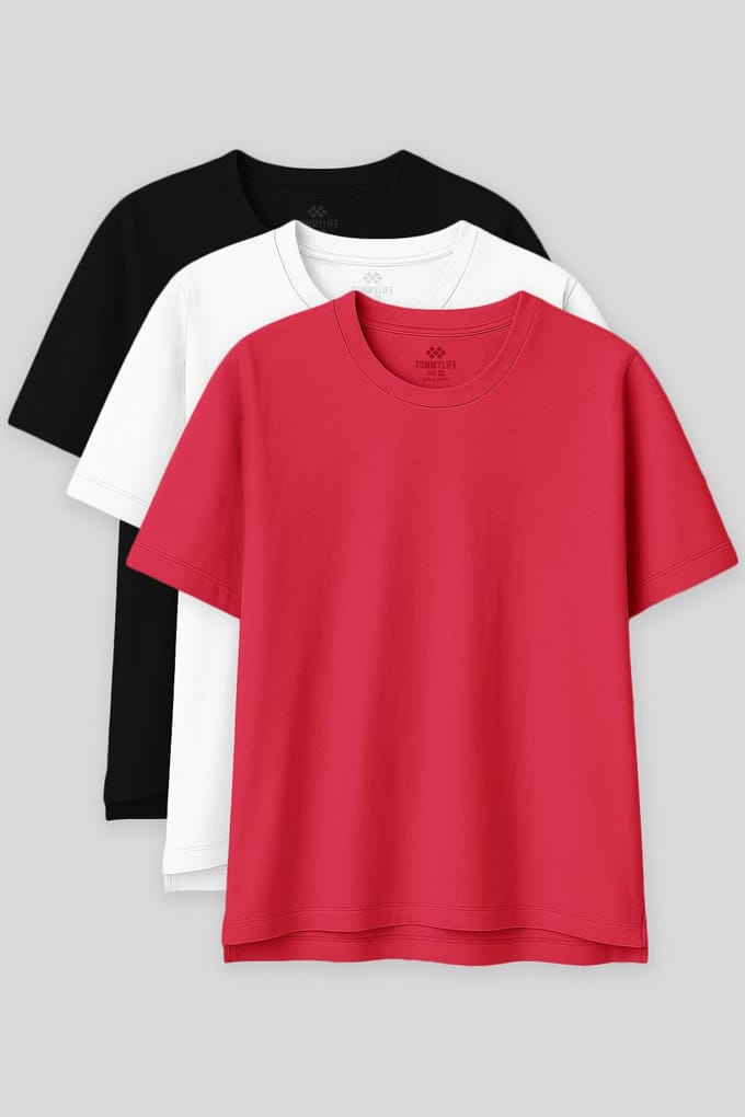 Oversized Katoen-Modal Crew Neck T-Shirt
