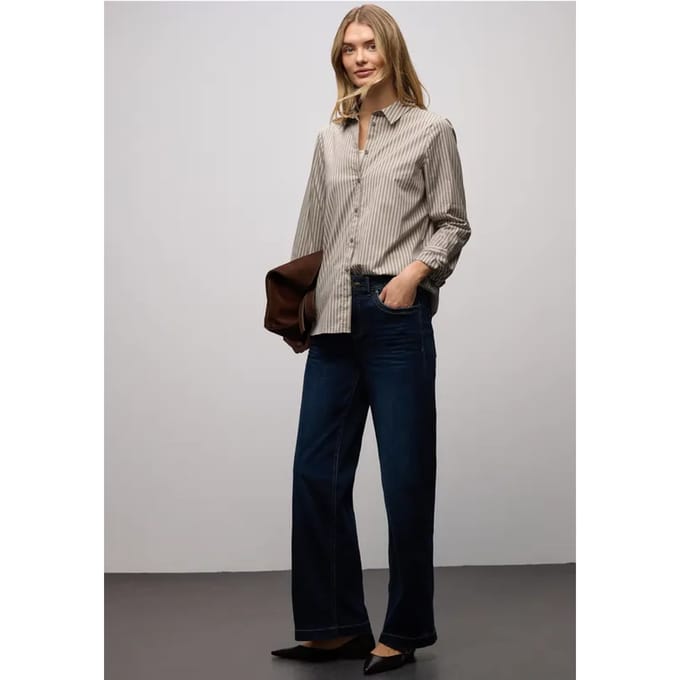 Gestreepte zakelijke blouse