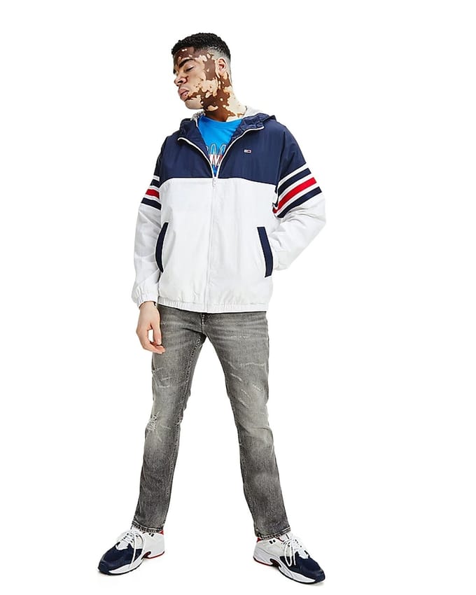 Tommy Jeans herenjas met kleurblokken en ritssluiting