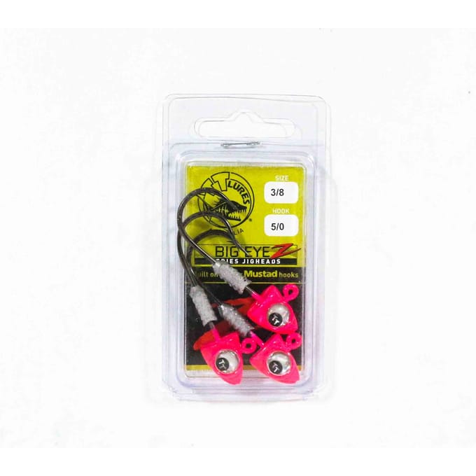 Tackle Tactics TT Big EyeZ Tête plombée 3/8 oz 5/0 Rose Argent EyeZ (5147) white