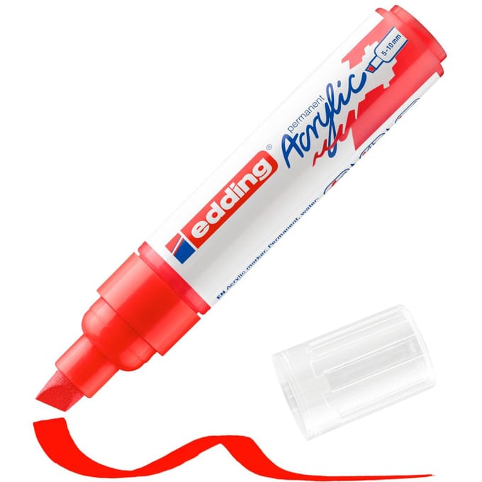 edding 5000 Acrylic "Acrylmarker - Wide" - Verkeersrood
