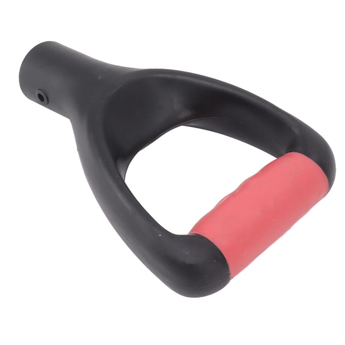 Manche de pelle de 3,2 cm Design ergonomique Pelle multifonctionnelle robuste Manche à poignée D pour outils de creusage et de ratissage Blanc noir