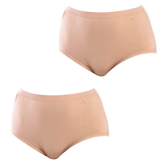 Verpakking van 2 Dames Hoge Taille Bamboe Onderbroeken Q908