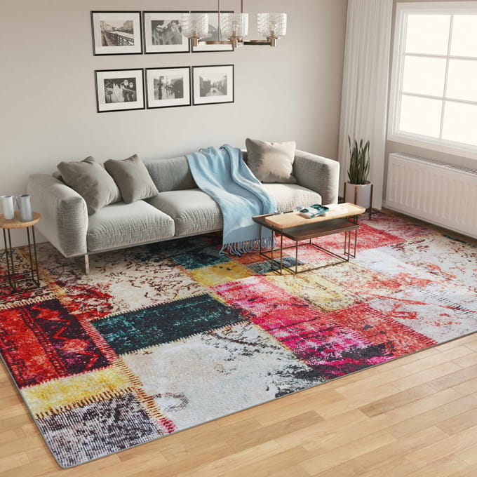vidaXL - Vloerkleed - wasbaar - 400x300 - cm - meerkleurig
