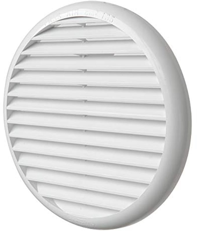 Ventilatie rooster - Afdekraster - Ventilatie verbeteren - Snelle montage - 175 mm - Wit