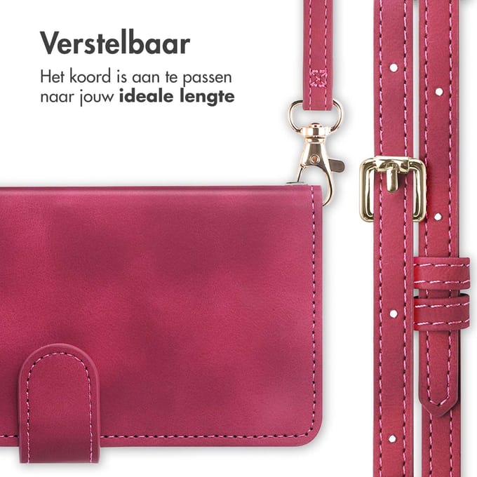 imoshion Hoesje - Geschikt voor Google Pixel 9a - Bookcase met koord - Rood