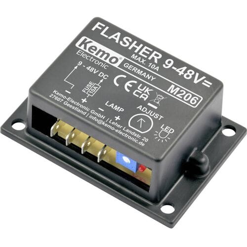 Kemo M206 Knipperlicht Kant-en-klaar 9 V/DC, 48 V/DC